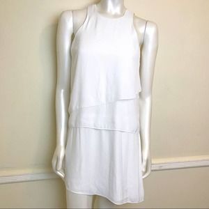 Elizabeth & James White Layered Tier Mini Dress size XS